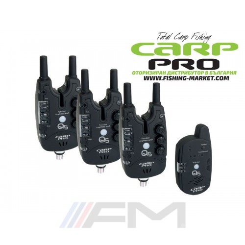 CARP PRO Шаранджийски сигнализатори Q5 Set 3+1